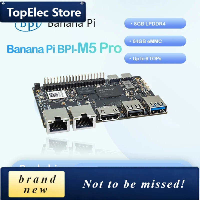 لوحة تطوير TopElec Banana Pi B - مراجعة Banana Pi Bpi-M5 وسعره