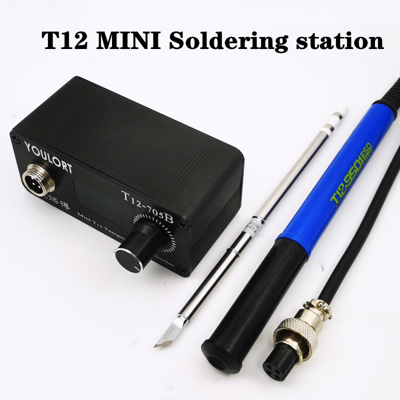 محطة سبيكة لحام صغيرة T12-705B - مراجعة Soldering Station T12 Oled وسعره